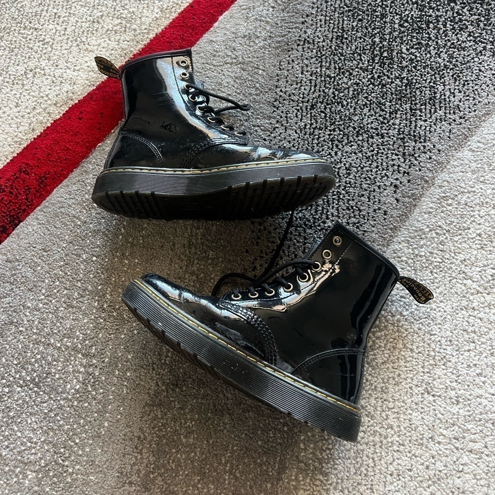 Air Walk Dr. Martens Black Shinny Zavala Combat Boots